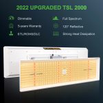 The TSL2000's reflector shape is patented, and it can efficiently generate light that is dispersed in all directions to increase light utilization and help plants absorb more light.