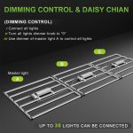 FC-E6500 LED grow lights support dimming daisy chain function to adjust light intensity of up to 30 LEDs with one dimmer.
