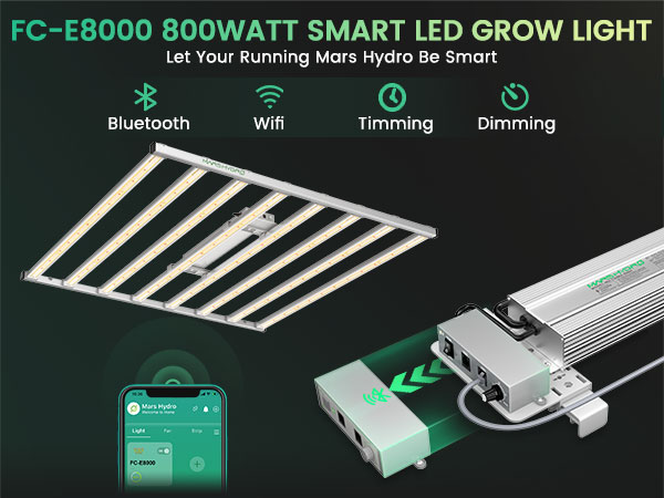 mars hydro fc-e8000 800watt smart commercial led grow light