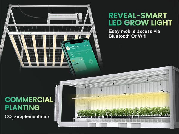 mars hydro fc-e8000 smart led grow light commercial cultivation CO2 supplement