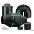 2025 Mars Hydro iFresh 4 Inch Inline Duct Fan and Refillable Carbon Filter Combo with Speed Controller - None