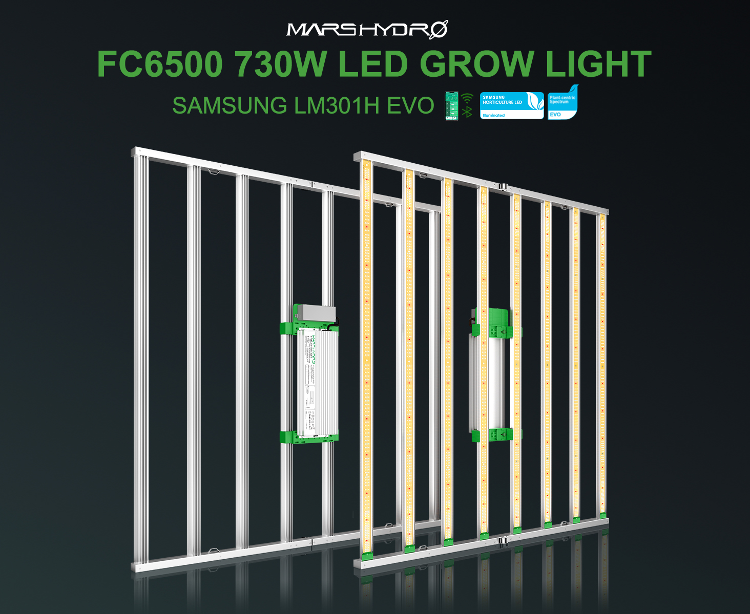 MarsHydro Smart FC6500 Samung LM301H EVO 730W LED Grow Light