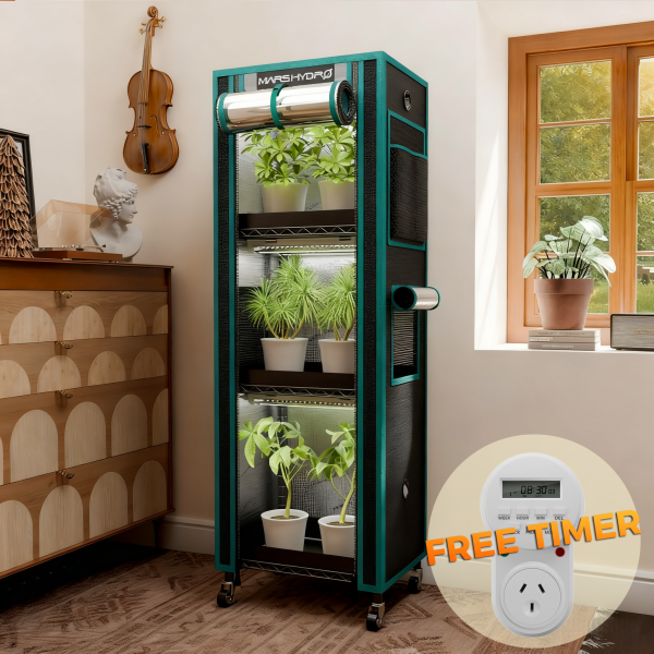 [Free UK Timer] 2025 New Mars Hydro 4 Tier Plant Stand With 54W LED Grow Lights & Grow Tent for Clone Seedling Veg Flower Indoor Plant