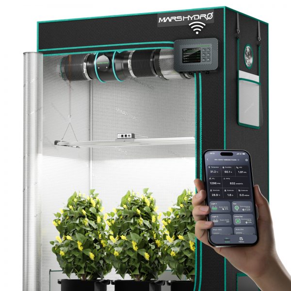Mars Hydro FC4000-EVO LED Grow Light+4'x2'(120x60x180cm) Complete Grow Tent Kits with iControl Smart Controller